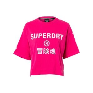Superdry Funkční tričko  fuchsiová / bílá