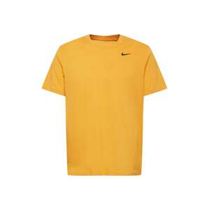 NIKE Funkční tričko  černá / zlatě žlutá