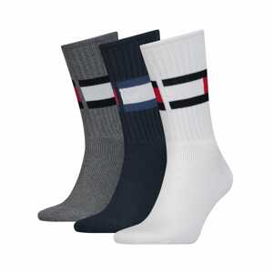Tommy Hilfiger Underwear Ponožky  noční modrá / šedá / červená / bílá