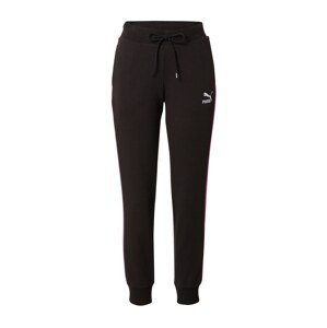 PUMA Sportovní kalhoty  černá / fialová