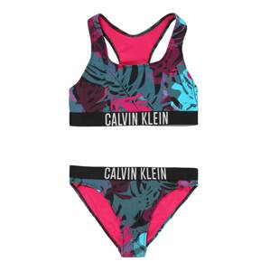 Calvin Klein Swimwear Bikiny 'Intense Power'  nebeská modř / světle šedá / cyclam / černá