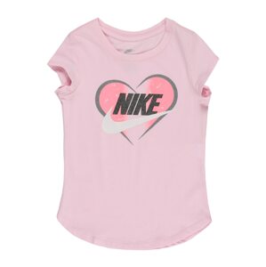 Nike Sportswear Tričko 'SEASONAL HEART'  světle růžová / bílá / černá / pink