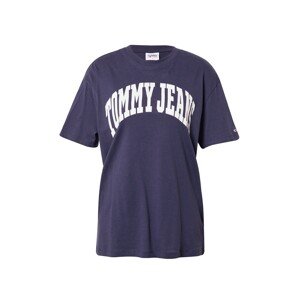 Tommy Jeans Tričko noční modrá / bílá