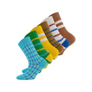 EWERS Ponožky  modrá / zelená / žlutá / hnědá / bílá