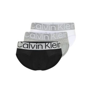 Calvin Klein Underwear Slipy šedá / stříbrně šedá / černá / bílá
