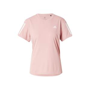 ADIDAS PERFORMANCE Funkční tričko 'Own The Running'  světle růžová / bílá