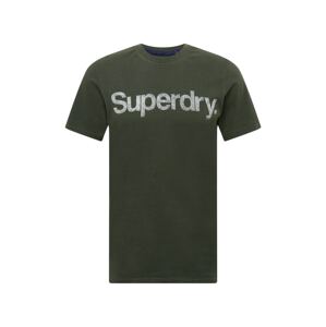 Superdry Tričko  šedý melír / khaki