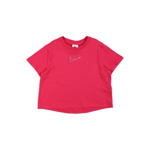 Nike Sportswear Tričko  tmavě růžová / černá / bílá