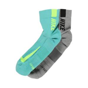 NIKE Sportovní ponožky  nefritová / šedá / svítivě zelená / černá