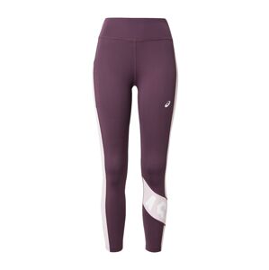 ASICS Sportovní kalhoty  bílá / tmavě fialová