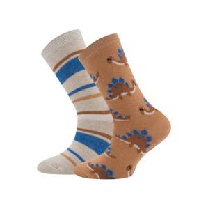 EWERS Ponožky  světle hnědá / béžová / modrá / bílá