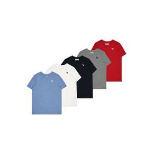 Abercrombie & Fitch Tričko  šedý melír / bílá / kouřově modrá / ohnivá červená / černá