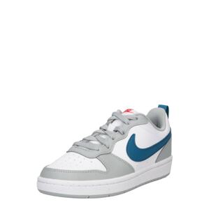 Nike Sportswear Tenisky 'Court Borough 2'  bílá / šedá / červená / petrolejová