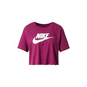 Nike Sportswear Tričko  burgundská červeň / bílá