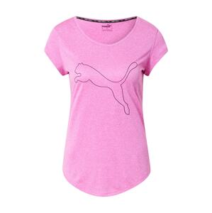 PUMA Funkční tričko  černá / růžový melír