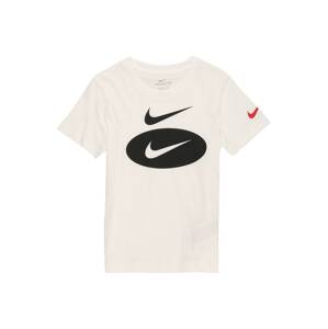 Nike Sportswear Tričko  krémová / černá / červená