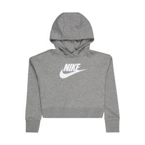 Nike Sportswear Sportovní mikina  šedý melír / bílá
