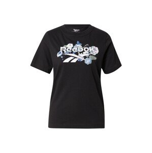 Reebok Sport Funkční tričko  černá / bílá / světlemodrá