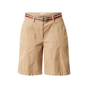 TOMMY HILFIGER Chino kalhoty  tmavě béžová / bílá / červená / námořnická modř