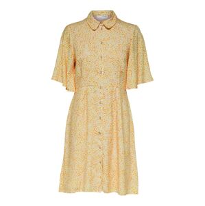 SELECTED FEMME Košilové šaty 'Jalina' limone / pastelová fialová / oranžová
