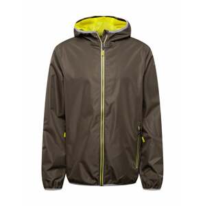 KILLTEC Outdoorová bunda 'Trin' limone / světle šedá / tmavě zelená