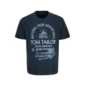 TOM TAILOR Men + Tričko  kouřově modrá / noční modrá
