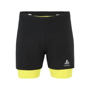 ODLO Sportovní kalhoty 'Zeroweight 5'  žlutá / černá / bílá