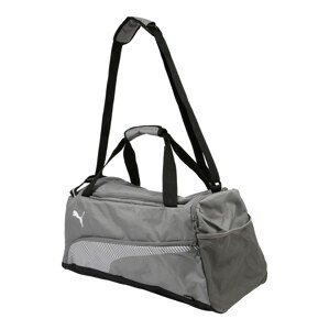 PUMA Sportovní taška 'Fundamentals'  šedá / bílá / černá