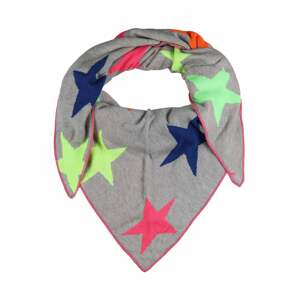 Zwillingsherz Šátek 'Stars & Colors'  marine modrá / světle šedá / svítivě zelená / růžová
