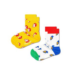Happy Socks Ponožky  modrá / žlutá / zelená / červená / bílá