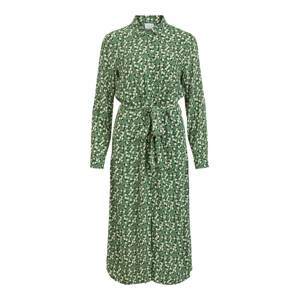 VILA Košilové šaty 'Memis'  trávově zelená / jedle / bílá / žlutá