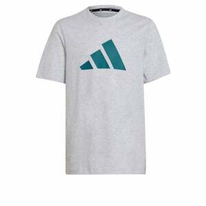ADIDAS PERFORMANCE Funkční tričko  šedý melír / tmavě zelená