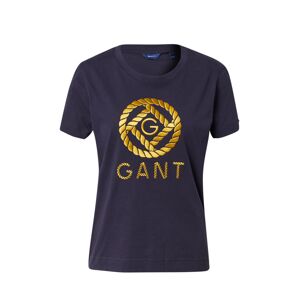 GANT Tričko  námořnická modř / zlatá