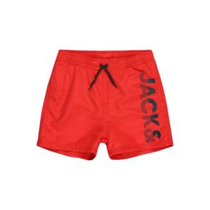 Jack & Jones Junior Plavecké šortky 'CRETE'  námořnická modř / ohnivá červená