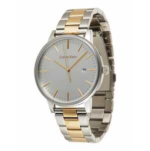 Calvin Klein Analogové hodinky  stříbrná / zlatá / bílá