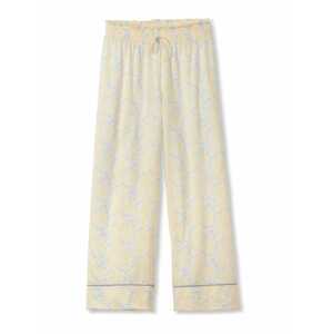 CALIDA Pyžamové kalhoty  chladná modrá / pastelově žlutá / bílá