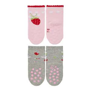 STERNTALER Ponožky  růžová / šedý melír / zelená / bílá / červená