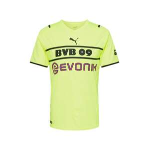 PUMA Trikot 'BVB CUP Shirt Replica w/ Sponsor' svítivě žlutá / vínově červená / černá