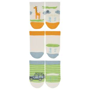 STERNTALER Ponožky  bílá / zelená / oranžová / světlemodrá