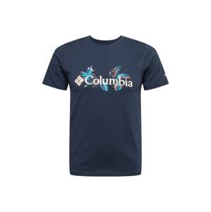 COLUMBIA Funkční tričko 'Sun Trek™'  tyrkysová / tmavě modrá / červená / bílá