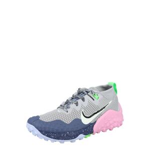 NIKE Sportovní boty 'Wildhorse 7'  noční modrá / šedá / svítivě zelená / růžová / bílá