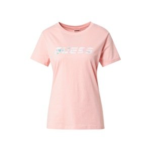 GUESS Funkční tričko 'Bessie'  broskvová / bílá / světlemodrá / růžová