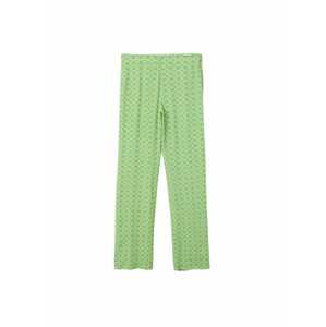 MANGO Kalhoty béžová / pastelově zelená