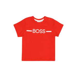 BOSS Kidswear Tričko  svítivě červená / bílá