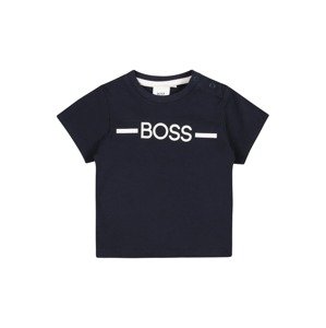 BOSS Kidswear Tričko  marine modrá / bílá
