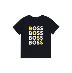 BOSS Kidswear Tričko  noční modrá / bílá / žlutá