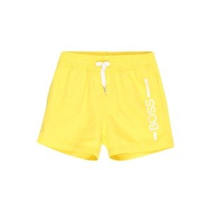 BOSS Kidswear Plavecké šortky  žlutá / bílá
