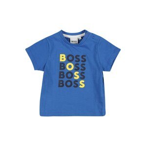 BOSS Kidswear Tričko  modrá / žlutá / černá