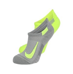 NIKE Sportovní ponožky 'Multiplier'  šedá / svítivě žlutá