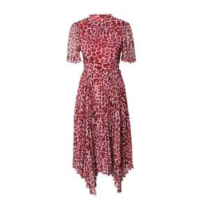 Whistles Koktejlové šaty 'JUNGLE CHEETAH' světle růžová / červená / burgundská červeň